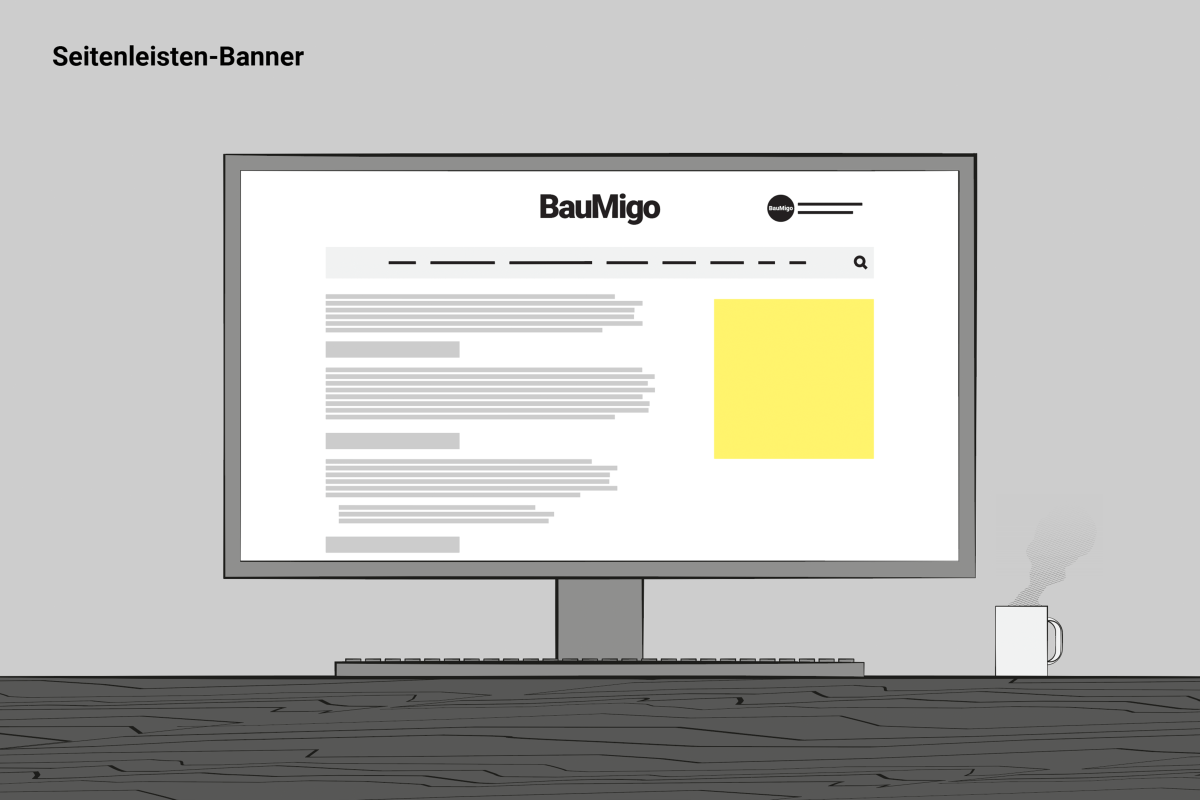 Darstellung eines Billboard-Banners auf BauMigo - Werbung auf BauMigo